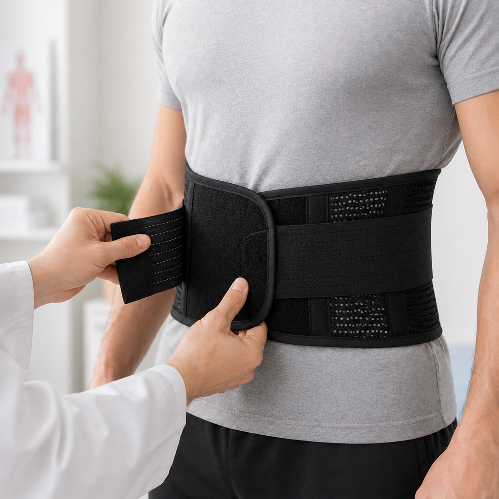 Adjustable Back Support Belt for Lower Back Pain Relief – Lumbar Support Brace for Men & Women