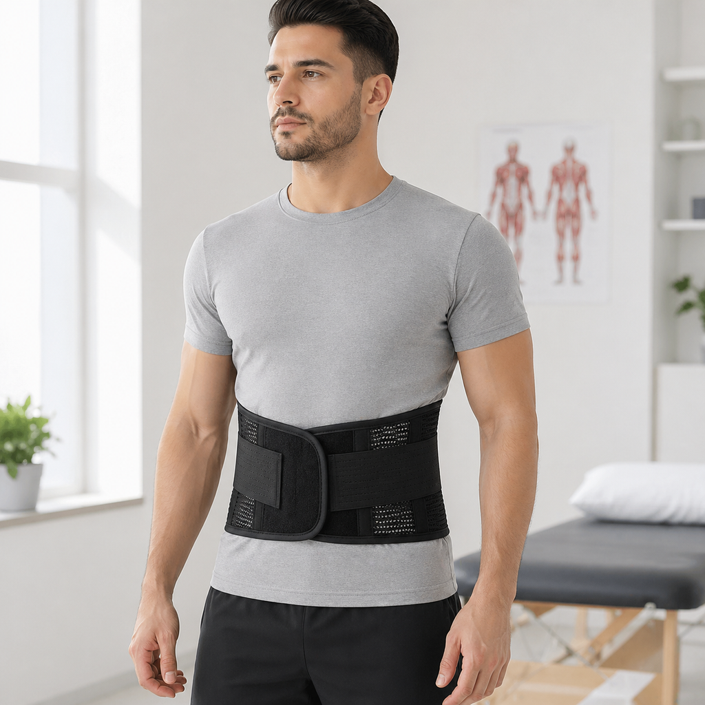 Adjustable Back Support Belt for Lower Back Pain Relief – Lumbar Support Brace for Men & Women
